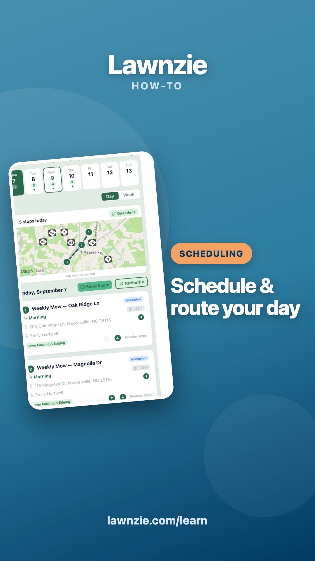 Schedule & route your day — video tutorial