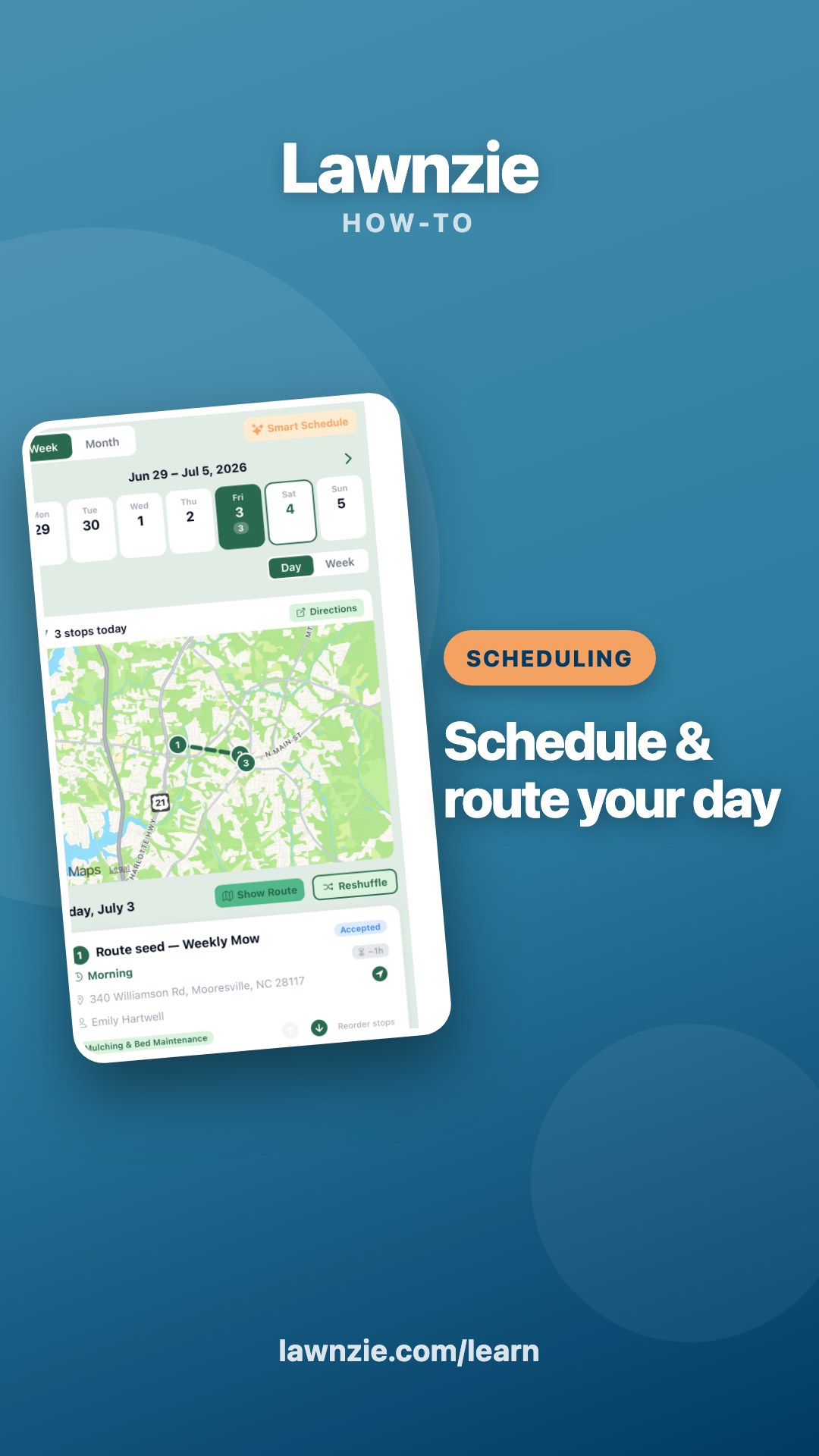 Schedule & route your day — video tutorial