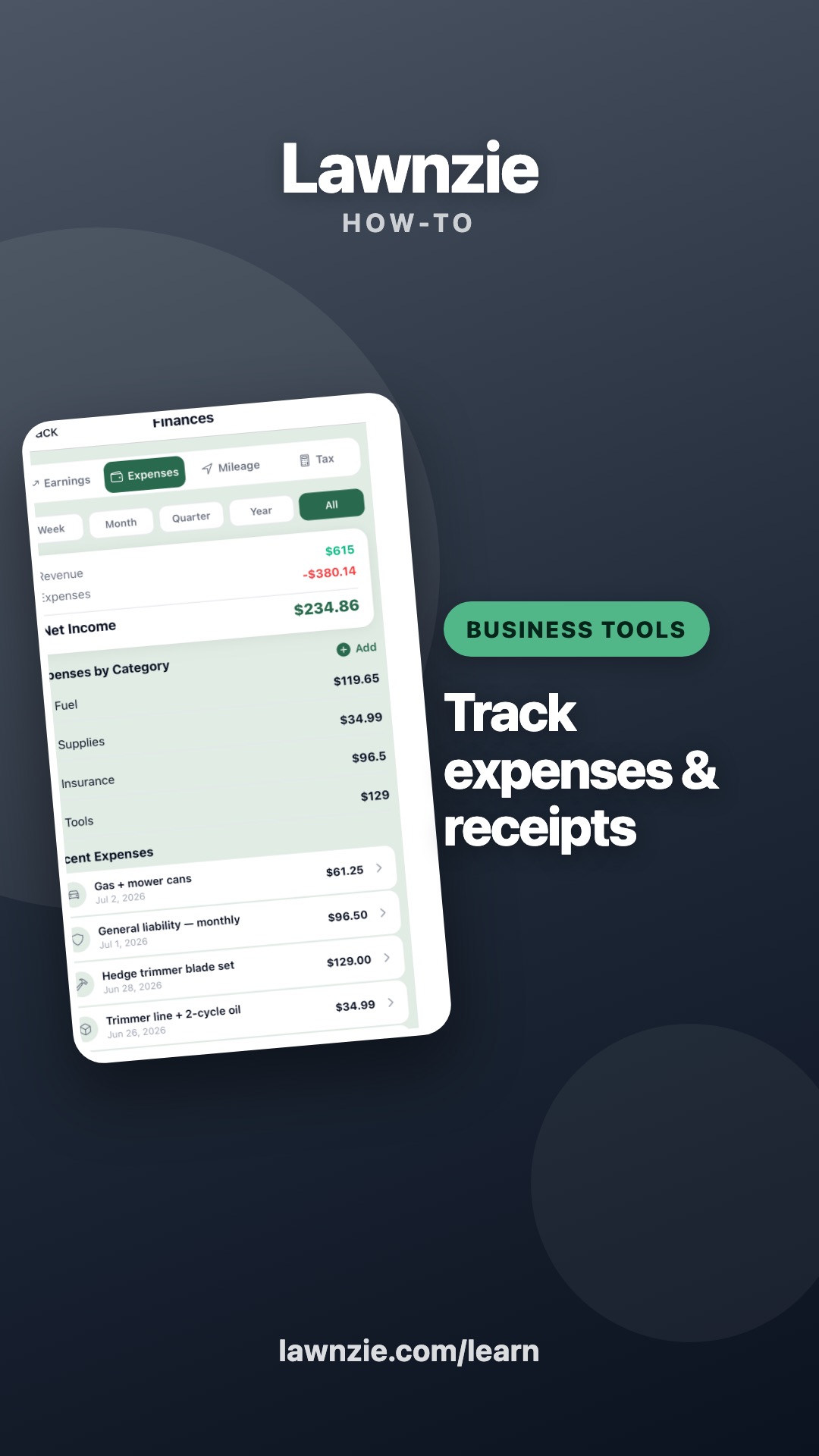 Track expenses & receipts — video tutorial