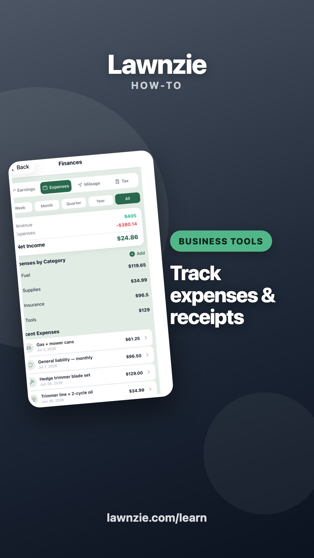 Track expenses & receipts — video tutorial